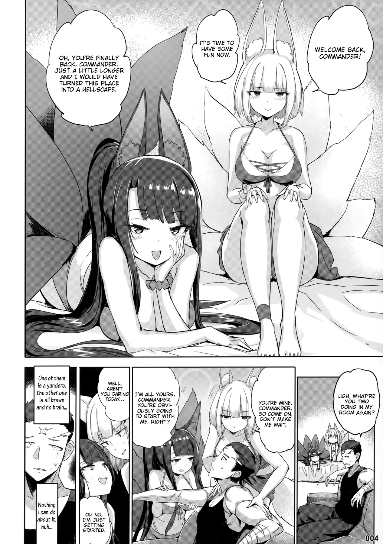 Hentai Manga Comic-Akagi Kaga Threesome-Read-5